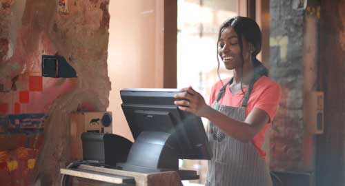 Hostess at a restaurant.
